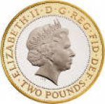 2 фунта 2014 г. Великобритания(5) -1989.8 - реверс