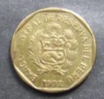 5 сентимо 1992 г. Перу(17) -57.5 - реверс