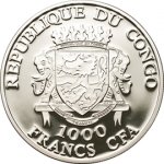 1000 франков 2011 г. ДР  Конго (8) - 310.3 - реверс