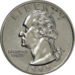 25 центов 1995 г. США(21) - 2215.1 - аверс