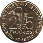 25 франков 2009 г. Западно-Африканские Штаты(8) -14.2 - аверс