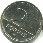 2 форинта 2006 г. Венгрия(4) - 76.6 - аверс