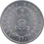 2 франка 1977 г. Джибути(7) -22.7 - реверс
