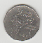 2 рупии 1998 г. Индия(9) - 35.6 - реверс