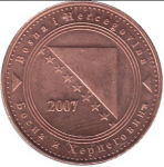 50 фенингов 2007 г. Босния и Герцеговина(3) - 8.9 - реверс