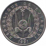 50 франков 1991 г. Джибути(7) -22.7 - реверс