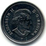 25 центов 2006 г. Канада(11) -241.3 - реверс