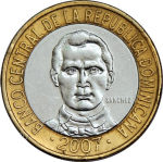 5 песо 2007 г. Доминиканская республика(7) -22 - реверс