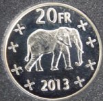 20 франков 2013 г. Катанга (11)  - 49.5 - аверс