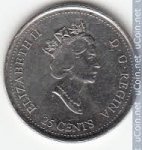 25 центов 1999 г. Канада(11) -241.3 - реверс