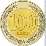 100 лек 2000 г. Албания(1) - 4.9 - реверс
