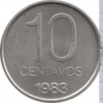 10 сентаво 1983 г. Аргентина(2) - 44.7 - реверс
