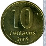 10 сентаво 1992 г. Аргентина(2) - 44.7 - аверс