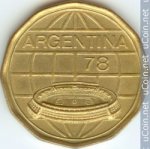 100 песо 1978 г. Аргентина(2) - 44.7 - реверс