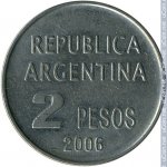 2 песо 2006 г. Аргентина(2) - 1475 - реверс