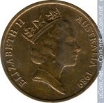1 цент 1989 г. Австралия (1) - 221.1 - реверс