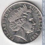 20 центов 2005 г. Австралия (1) - 221.1 - реверс