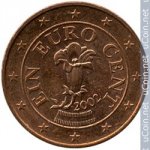 1 цент 2002 г. Австрия(1) - 256 - реверс