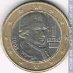 1 евро 2008 г. Австрия(1) - 256 - аверс