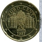 20 центов 2002 г. Австрия(1) - 6934 - реверс
