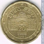 20 центов 2007 г. Австрия(1) - 256 - реверс