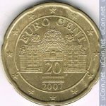 20 центов 2016 г. Австрия(1) - 6934 - реверс