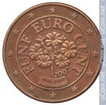 5 центов 2002 г. Австрия(1) - 256 - реверс
