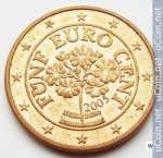 5 центов 2005 г. Австрия(1) - 256 - реверс