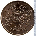 5 центов 2007 г. Австрия(1) - 256 - реверс