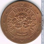 5 центов 2011 г. Австрия(1) - 256 - реверс