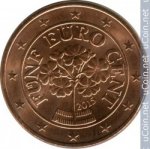 5 центов 2015 г. Австрия(1) - 256 - реверс