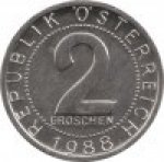 2 грошен 1988 г. Австрия(1) - 6934 - аверс