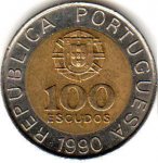 100 эскудо 1990 г. Португалия(18) -374.2 - аверс