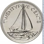 25 центов 2005 г. Багамские острова(2) - 3.8 - реверс