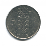 5 франков 1978 г. Бельгия(3) - 465.2 - аверс