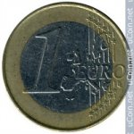 1 евро 2002 г. Бельгия(3) - 465.2 - аверс