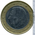 1 евро 2002 г. Бельгия(3) - 465.2 - реверс