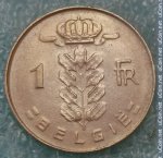 1 франк 1977 г. Бельгия(3) - 465.2 - реверс
