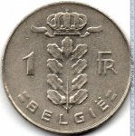 1 франк 1978 г. Бельгия(3) - 465.2 - реверс