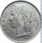 1 франк 1980 г. Бельгия(3) - 465.2 - аверс