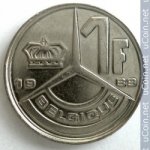 1 франк 1989 г. Бельгия(3) - 465.2 - аверс