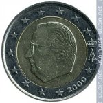2 евро 2000 г. Бельгия(3) - 465.2 - реверс