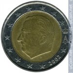 2 евро 2002 г. Бельгия(3) - 465.2 - реверс