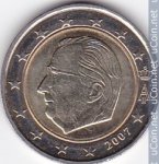 2 евро 2007 г. Бельгия(3) - 465.2 - реверс