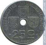 25 сантимов 1944 г. Бельгия(3) - 465.2 - аверс