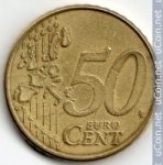 50 центов 2002 г. Бельгия(3) - 465.2 - аверс
