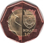10 долларов 2012 г. Бонэйра(3) - 25 - аверс