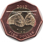 10 долларов 2012 г. Бонэйра(3) - 25 - реверс