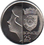 25 центов 2012 г. Бонэйра(3) - 25 - аверс
