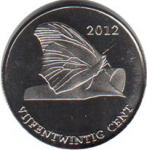 25 центов 2012 г. Бонэйра(3) - 25 - реверс